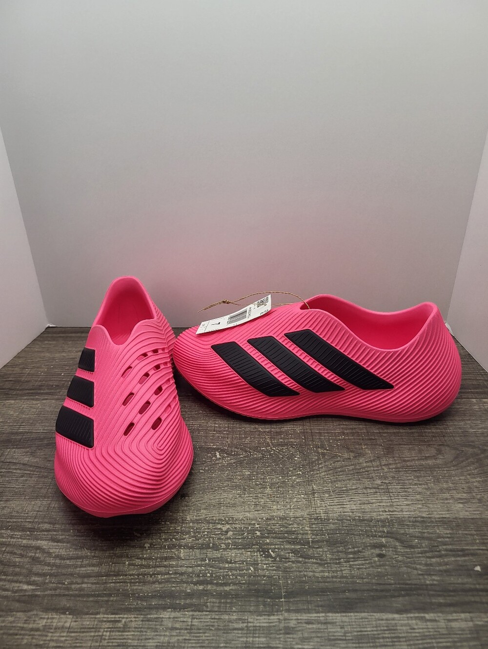 Adidas Purechill Lucid Pink Core Black Men’s Size 7 Slip Ons Shoes KI0065 New